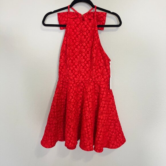 934 NWT Hemline Exclusive Jule Dress Size Small Color Red - Picture 4 of 8